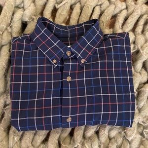Mizzen + Maine Navy Check Casual Button Down Shirt